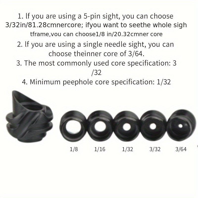 Aluminum Hooded Peep Sight for Compound Bows