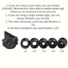 Aluminum Hooded Peep Sight for Compound Bows