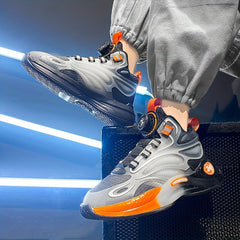 Boy's Comfy Basketball Shoes Non Slip Sneakers With Rotating Buckle