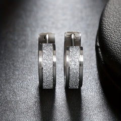 Vintage 18k Plated Stainless Steel Hoop Earrings for Women