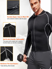 Men Sauna Jacket for Gym Workout Training