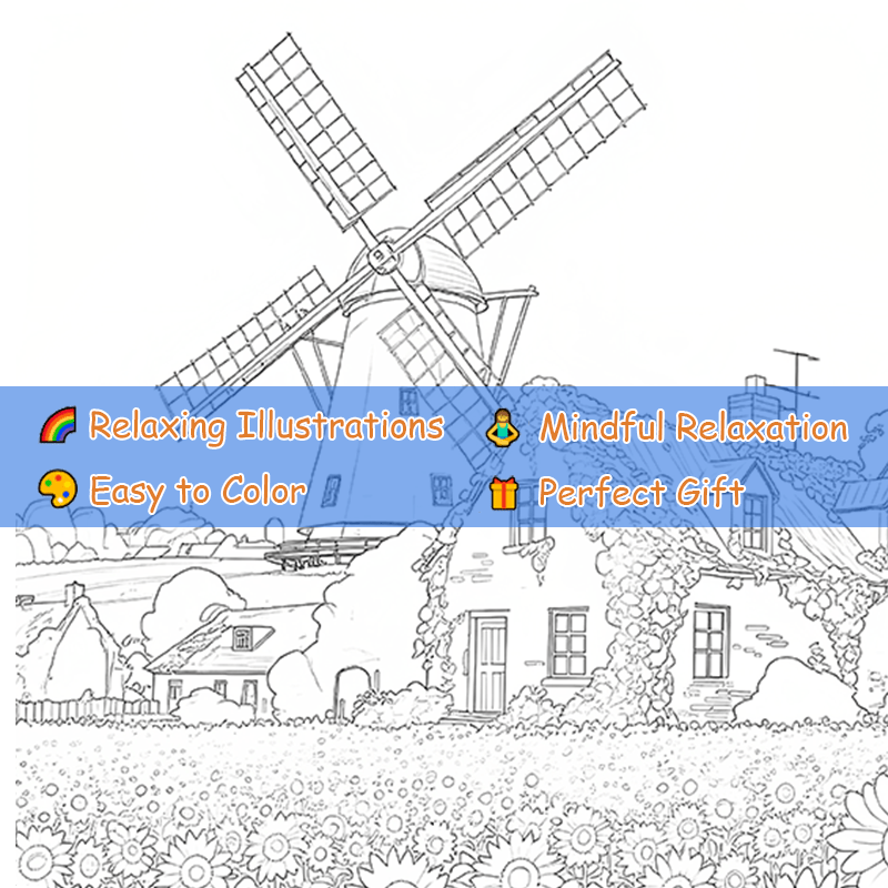 Adult Coloring Book 20x20cm 22 Pages Thickened Paper Deluxe Edition