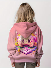 Cartoon Gamepad Graphic Hoodies For Girls 4 14y