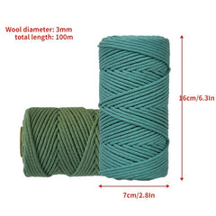 3mmx100m Colorful Rope for Gift Wrapping DIY