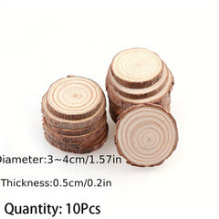 3 Thick Pine Wood Slices Circles With Tree Bark Log Discs DIY Crafts