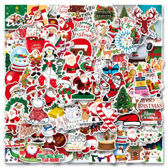 100pcs Waterproof Christmas Stickers for Crafts Windows, Merry Christmas Theme