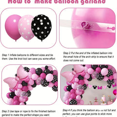 Mouse Balloon Garland Arch Kit for Cartoon Mouse Theme Birthday Decor