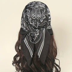 Paisley Print Bandana Classic Square Scarf Neckerchief Hair Accessories