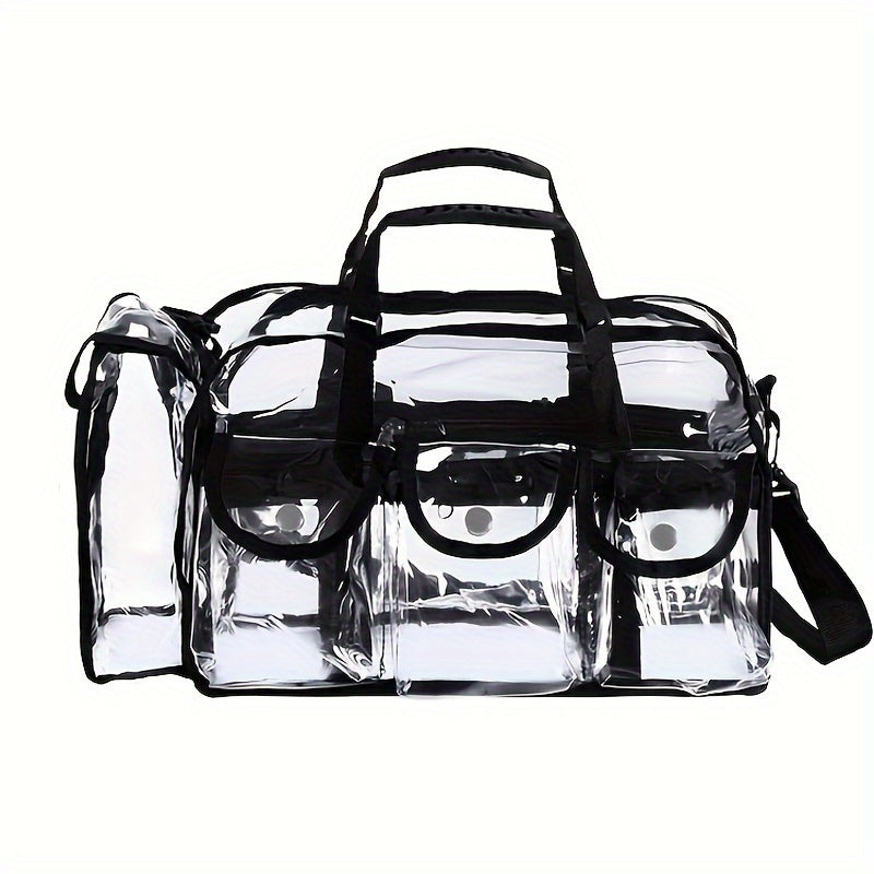 Transparent PVC Outdoor Cosmetics Bag Large Capacity