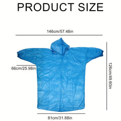 Disposable Rain Poncho Emergency Waterproof Poncho Raincoat Hooded Poncho
