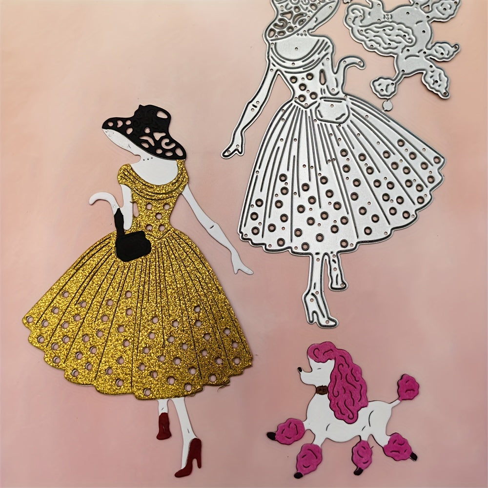 Vintage Girl Cutting Mold for DIY Scrapbooking Album Craft
