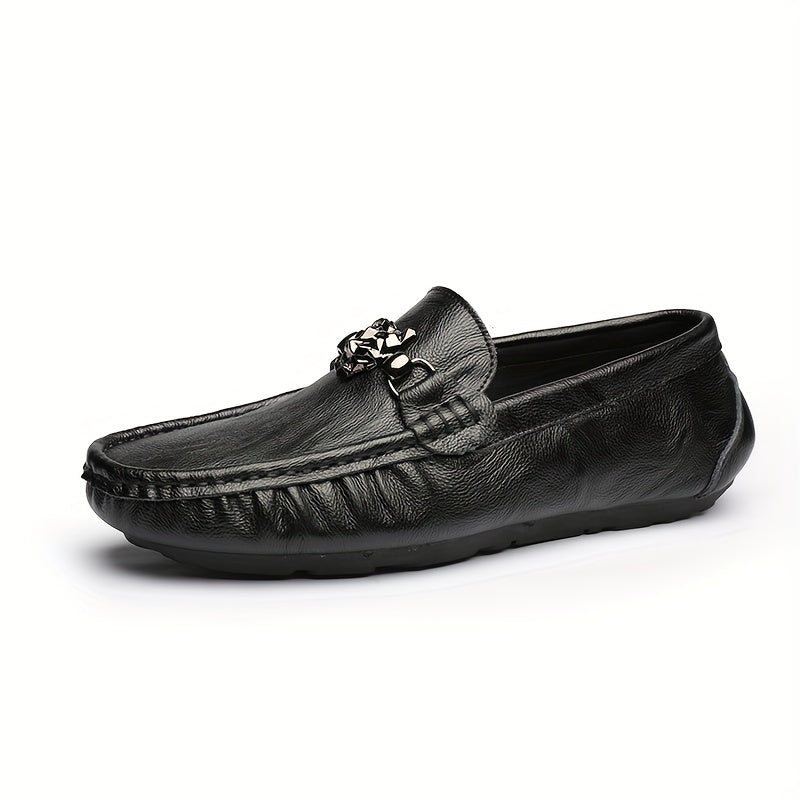 Women's Metal Decor Flat Loafers Soft Sole Slip On Shoes