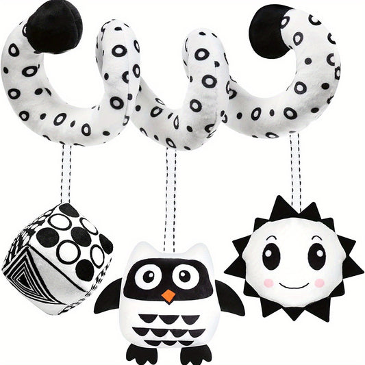 Newborn Spiral Hanging Plush Toy for Stroller, Car Seat, Bed