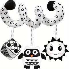 Newborn Spiral Hanging Plush Toy for Stroller, Car Seat, Bed