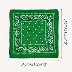 Paisley Printed Square Scarf Punk Hip hop Headscarf Street Sports Headband