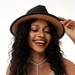 Vintage Fedora Cap Classic Jazz Hat Unisex Warm Felt Hat
