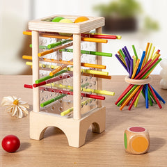 Wooden Dice Game Interactive Math Puzzle Toy Counting Family Travel Game