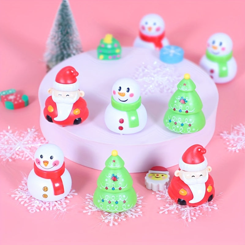 Christmas Santa Claus Toy Car Random Cartoon Design Pullback Car For Kids