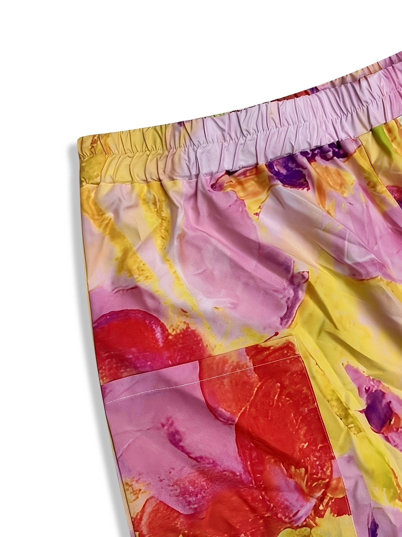 Women's Plus Painting Print High Rise Wide Leg Trousers