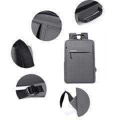 Men's Large Capacity Slim Travel Bookbag w/ USB Charging