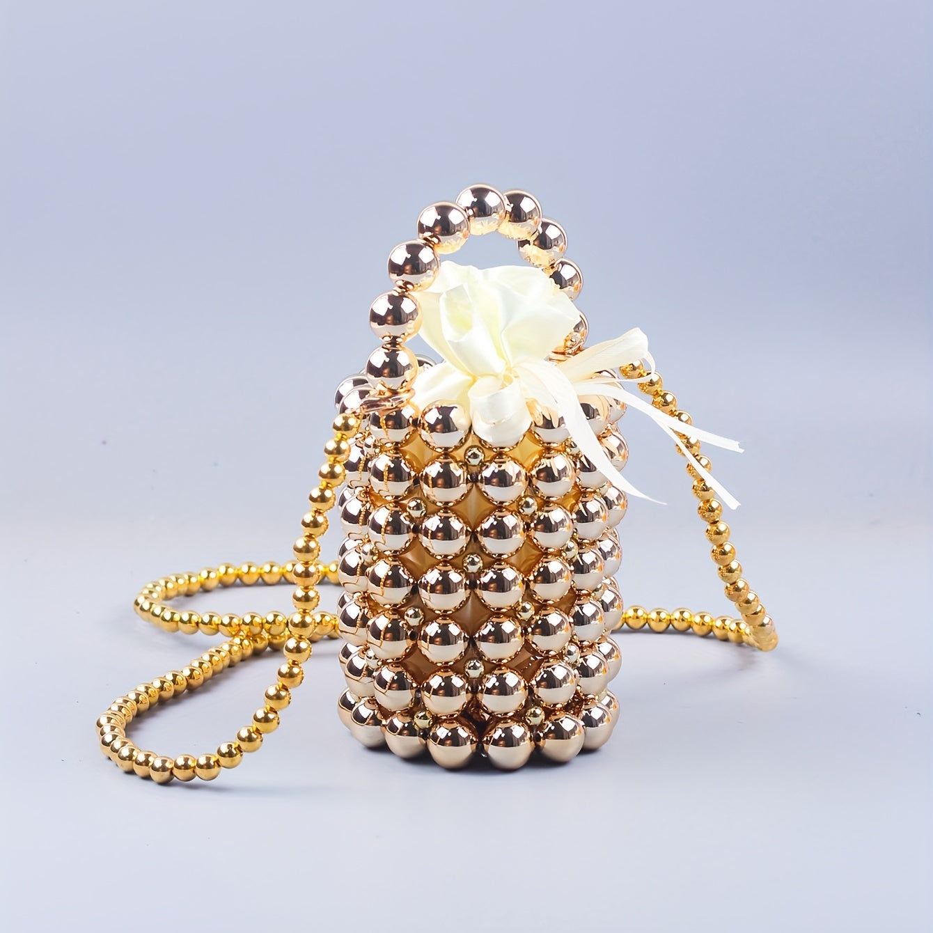 Golden Bucket Round Bag Acrylic Evening Bag