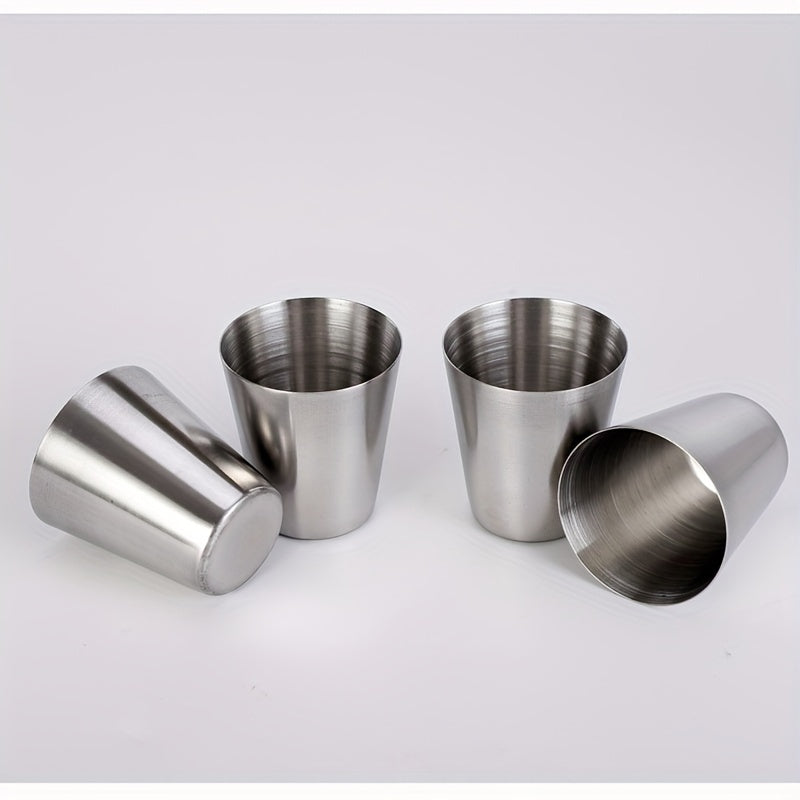 30ml Stainless Steel Beer Cups Set for Travel Outdoor Camping