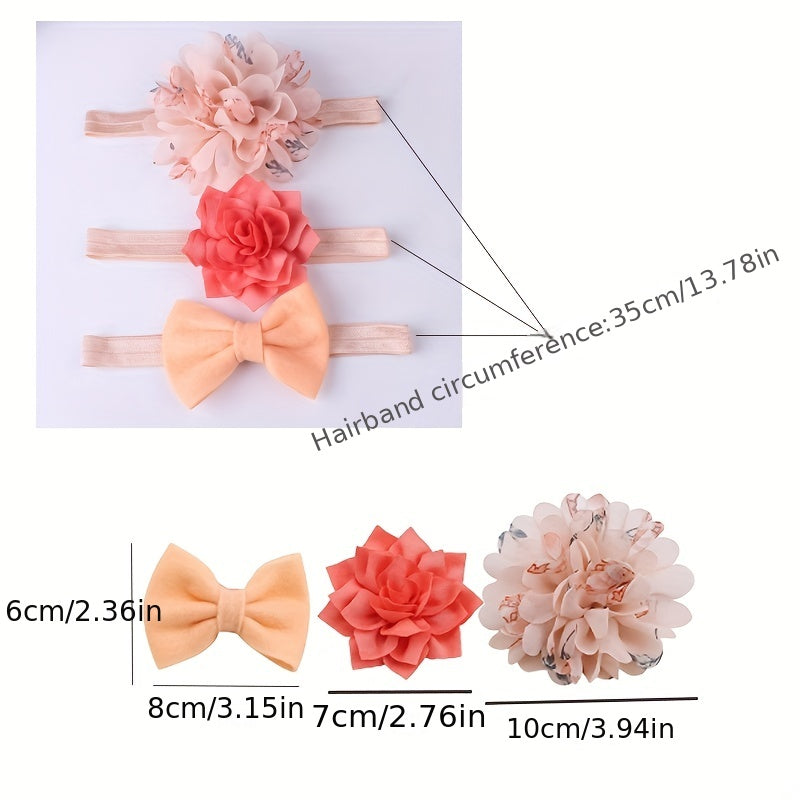 Headband Flowers Bow Hairband Decor for Baby Girls