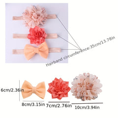 Headband Flowers Bow Hairband Decor for Baby Girls