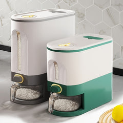 Large Capacity Rice Bucket with Measuring Cup