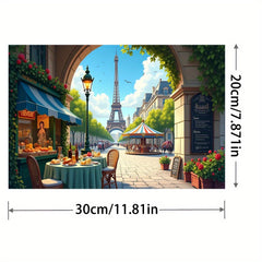 Paris Themed Diamond Painting Kit Eiffel Tower & Landmarks Craft Art