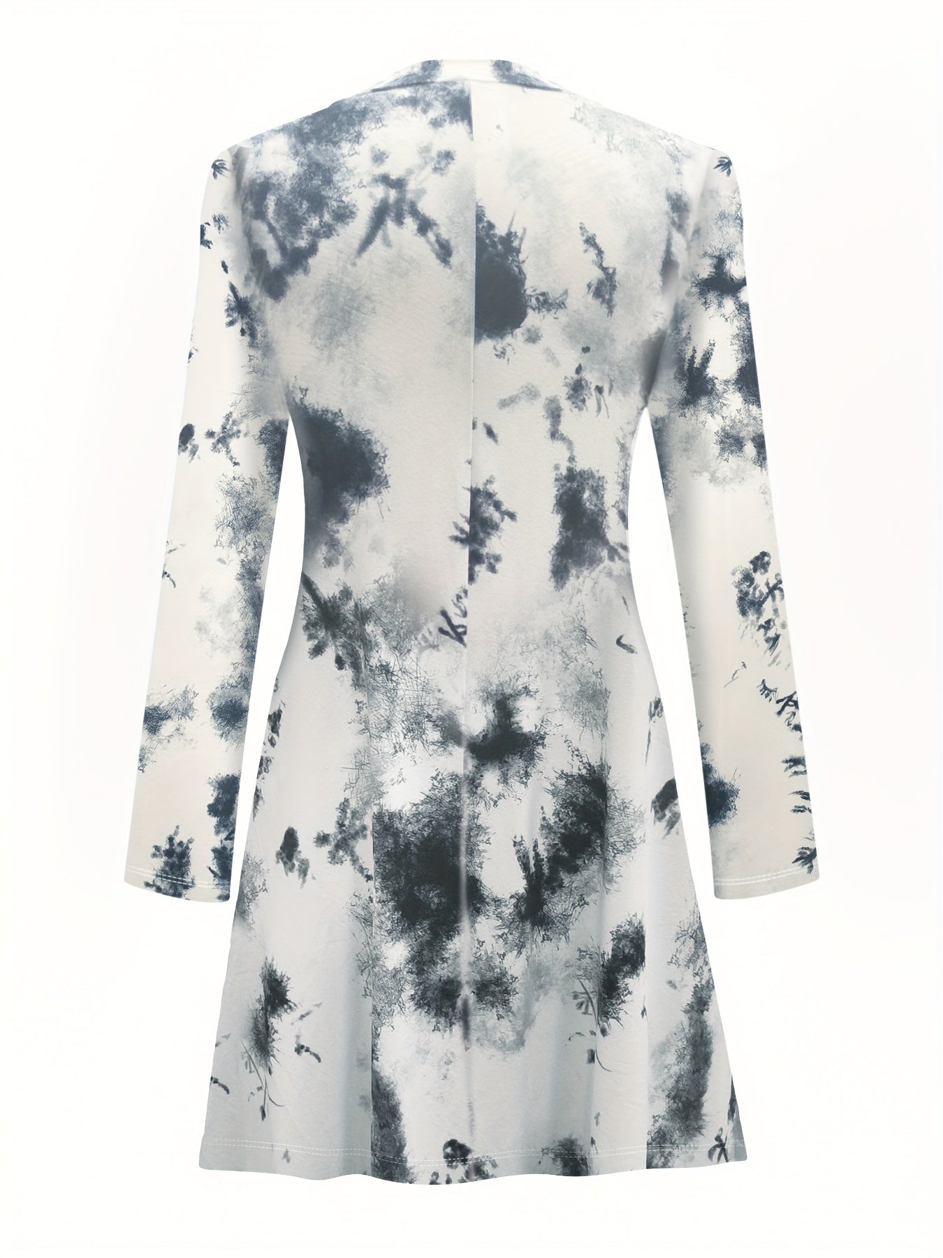  Tie Dye Long Sleeve Casual Dress