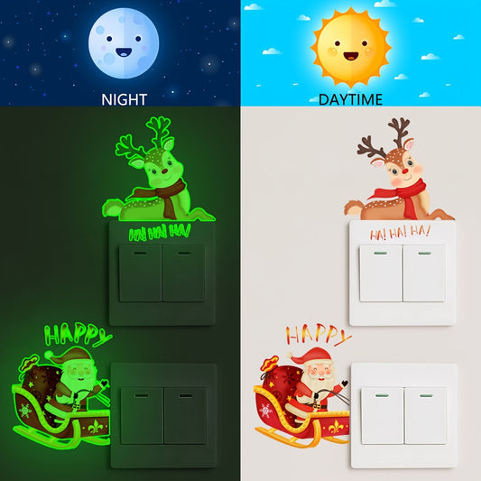 Santa Claus Luminous Wall Sticker Room Decor