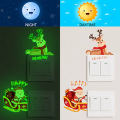 Santa Claus Luminous Wall Sticker Room Decor