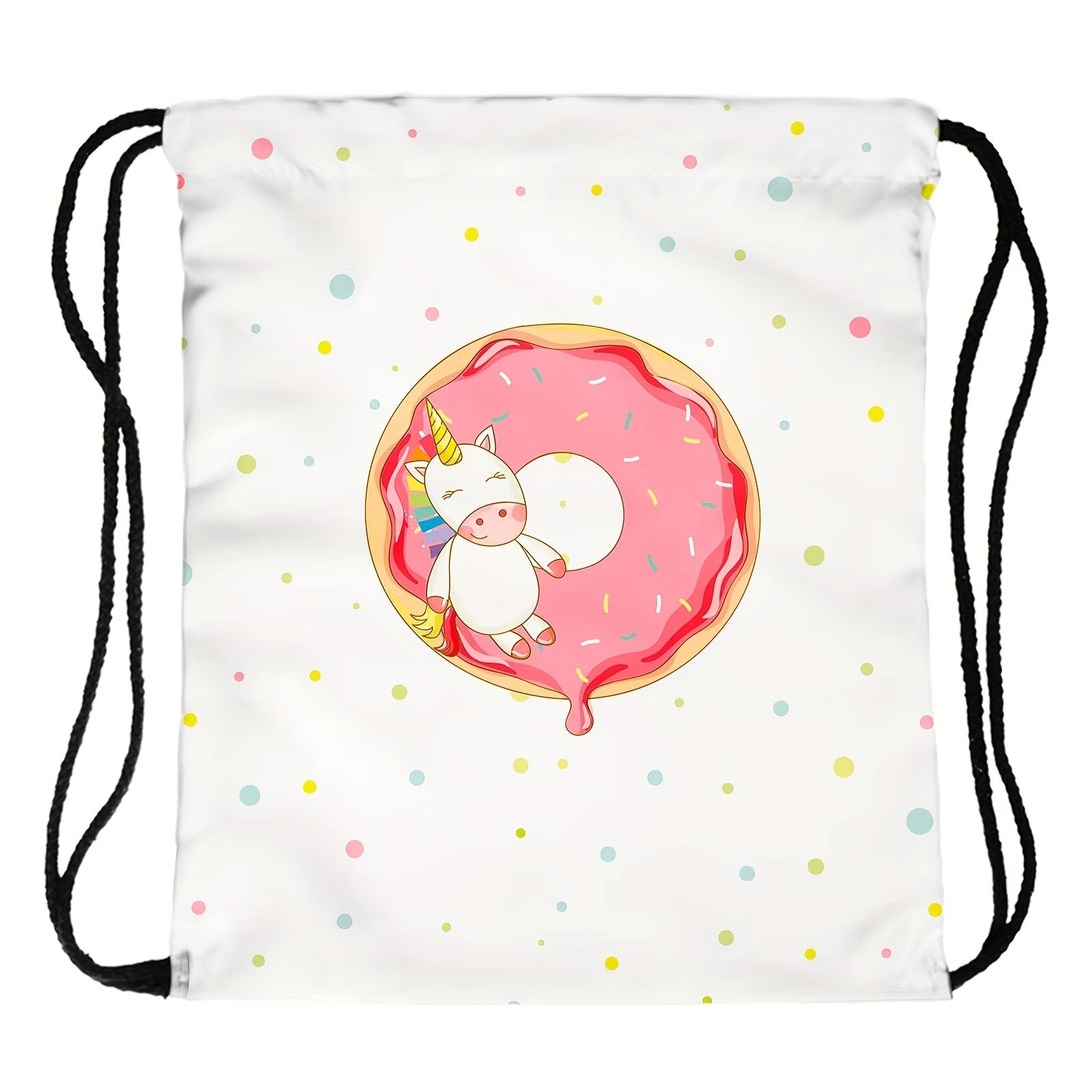 Waterproof Cow Print Drawstring Backpack for Outdoor Sports
