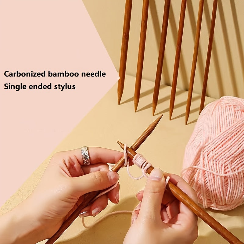 4pcs Carbonized Single Pointed Stick Needle Sweater Needle