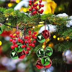 50pcs Jingle Bells Craft Bell Bulk Xmas Decor Red Green
