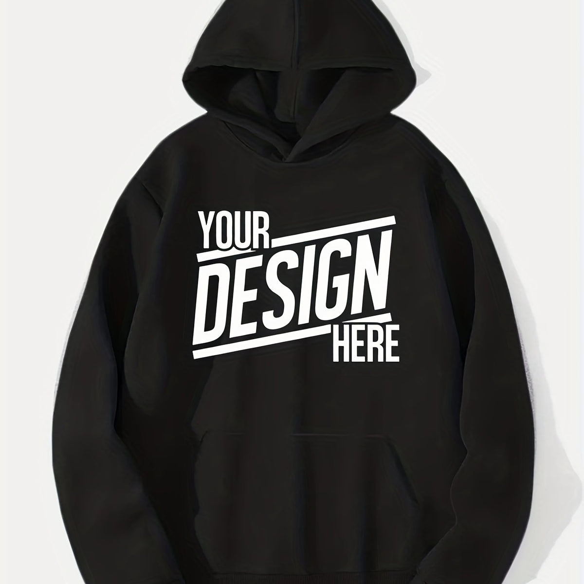 Men's Casual Graphic Print Hoodie with Kangaroo Pocket
