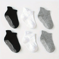 6pairs Baby's Cotton Non-slip Floor Socks for Toddler Boys Girls