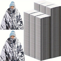 2pcs Emergency Blankets Reflective Blanket for Camping and Hiking