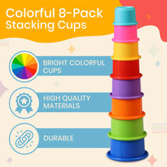 Stacking Cups and Bath Spoon Baby Bath Toys