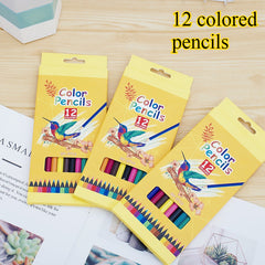 12 Pencil Set with Hexagonal Rods - Durable and Smooth Coloring Pencils