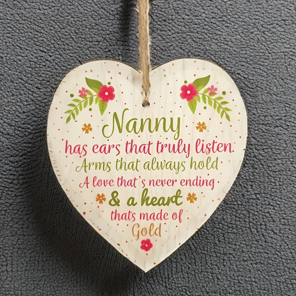 Heart Sign Christmas Ornament for Grandma - Birthday Gift for Nanny