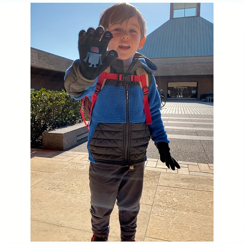 Kids Magic Elastic Gloves, Winter Warm Knitted Glove