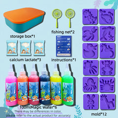 Magic Water Elf DIY Set with Storage Box, Molds & Bottles - Educational Fun Toy