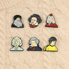 Cartoon Famous People Brooch Metal Badge Accessories for Men