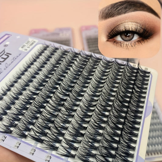200Pcs 40D 12-16mm D Curl Cluster Lashes Soft&Natural False Eyelashes