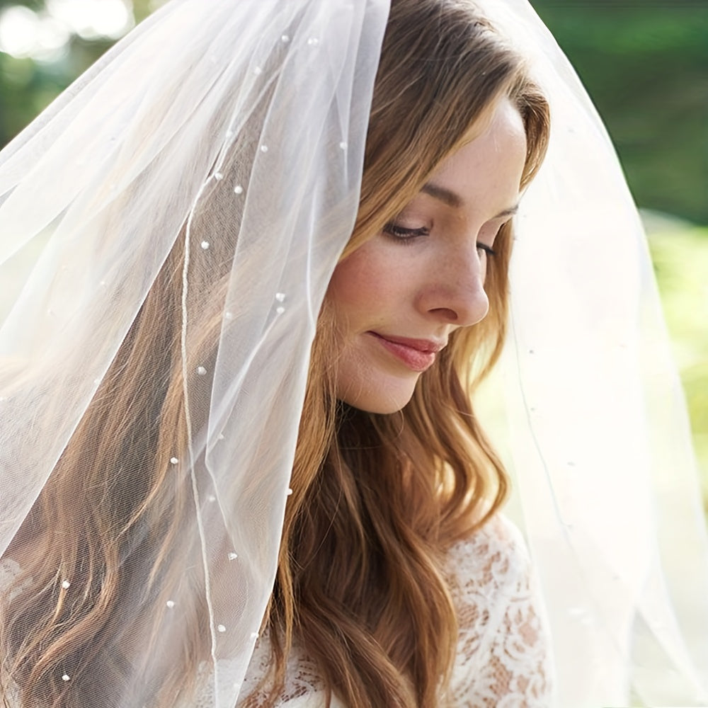 Classic Sheer Bridal Veil Lightweight Wedding Face Cover Elegant Style