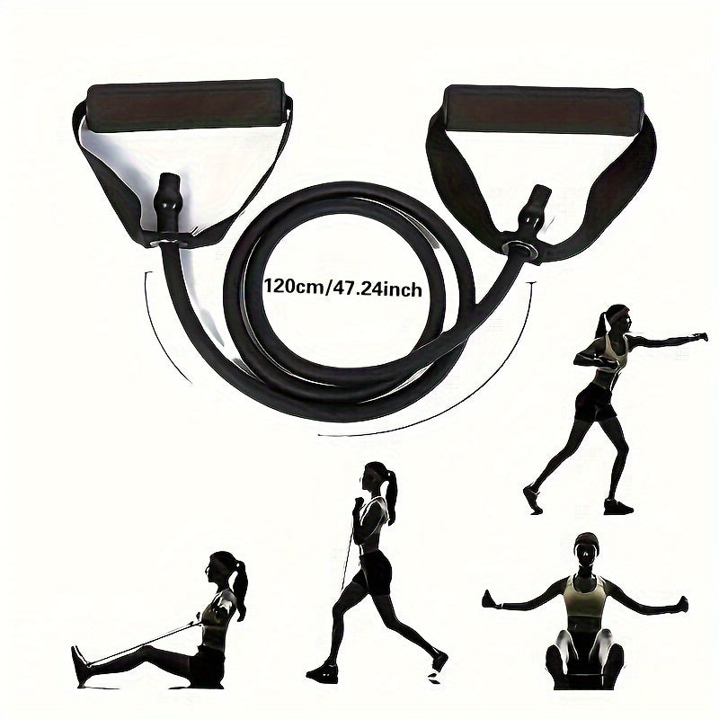Yoga Resistance Band Non Slip Foam Handle Gym Sports Fitness Workouts
