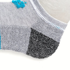 6 Pairs Letter Print Sports Socks Low Cut Ankle Socks Women's Stockings