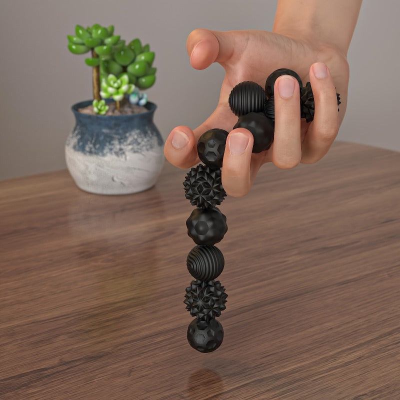 Silicone Magnetic Ball Set Adult Sensory Toy Compact Portable Textured Rolling